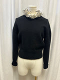 McQueen Ruffle Neck Wool Sweater