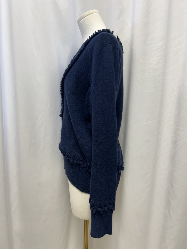 Barrie Navy V Neck Cashmere Sweater