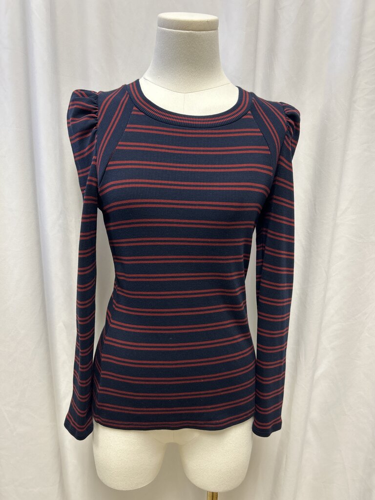 Veronica Beard Striped Long Sleeve Tee