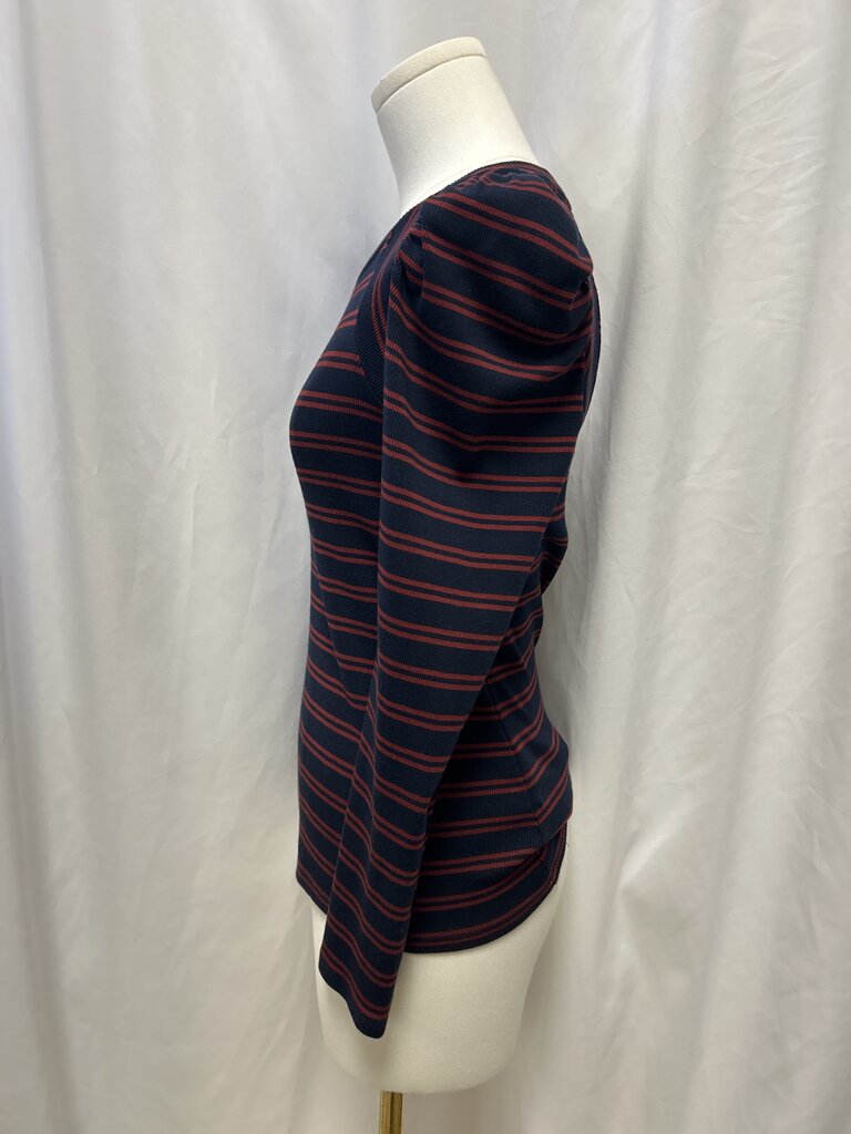Veronica Beard Striped Long Sleeve Tee