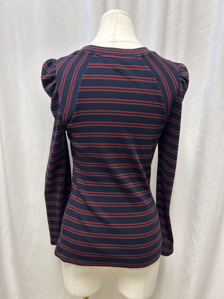 Veronica Beard Striped Long Sleeve Tee