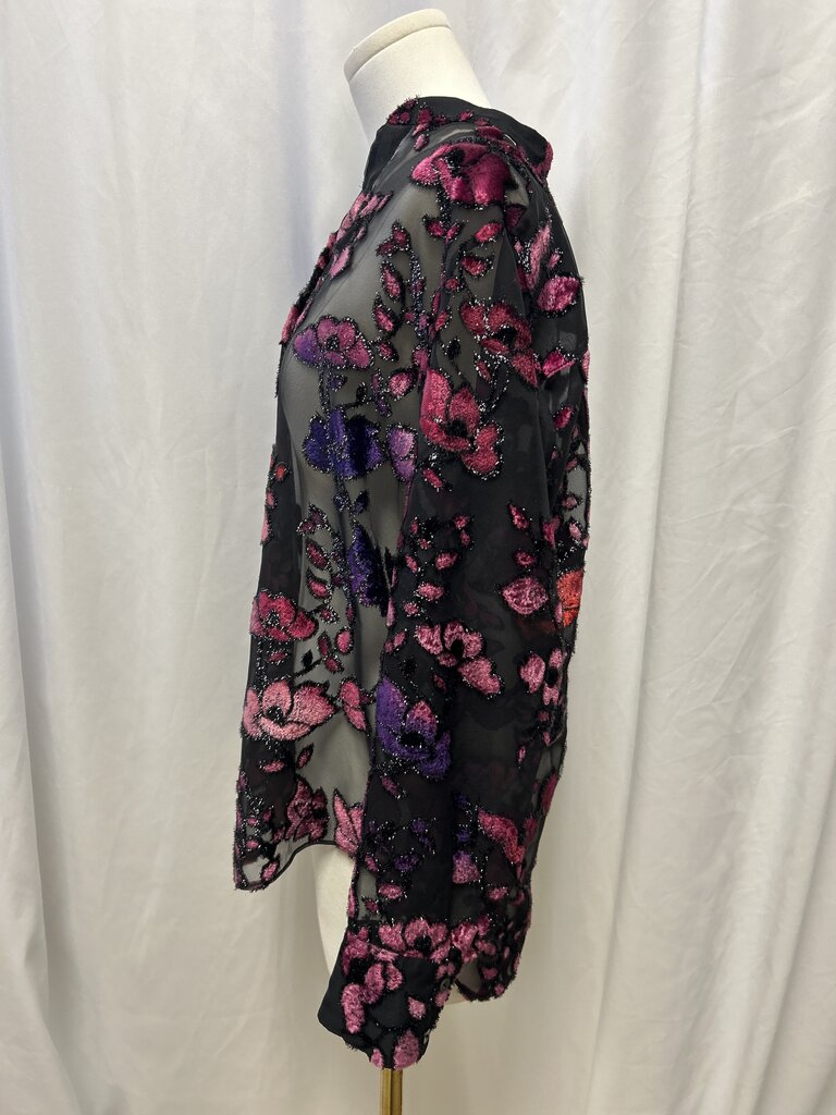 Alice + Olivia Velvet Burnout Blouse
