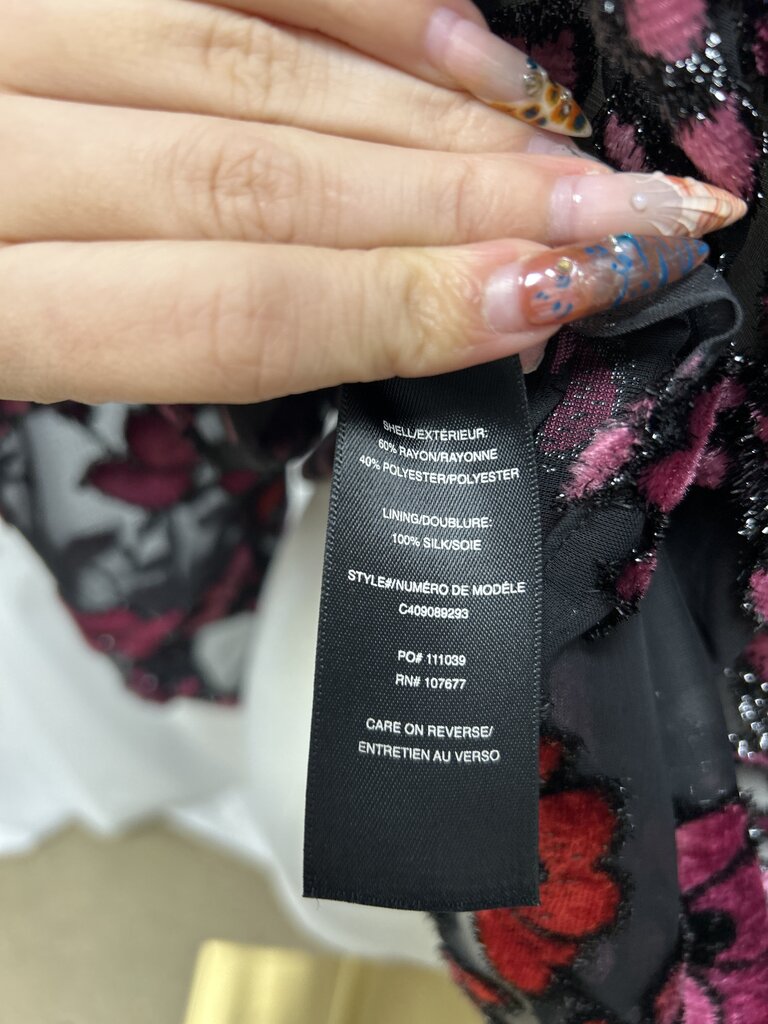 Alice + Olivia Velvet Burnout Blouse