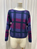 Dior Vintage Plaid Cropped Merino Wool Sweater 80's/90's (Rare Find)