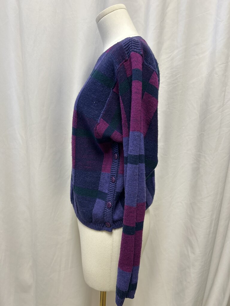 Dior Vintage Plaid Cropped Merino Wool Sweater 80's/90's (Rare Find)