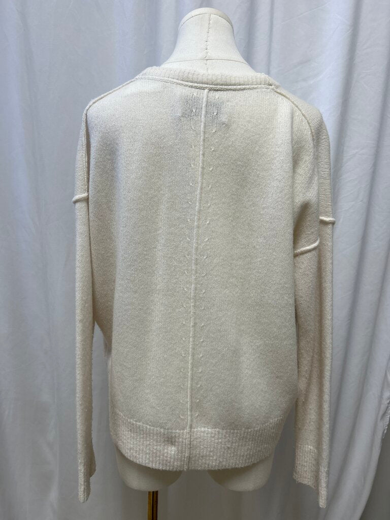 Brochu Walker Cream Wool Cashmere Sweater
