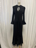 Andrew GN Black Key Hole Maxi Dress