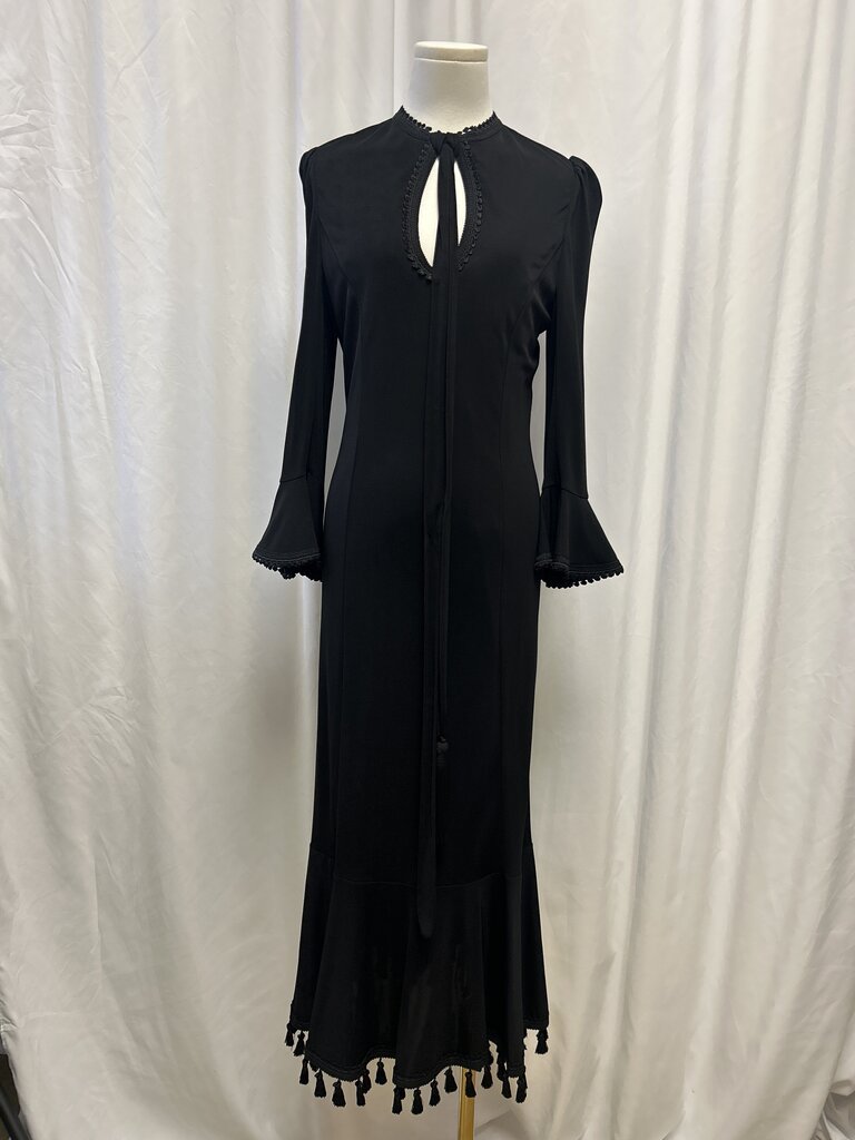 Andrew GN Black Key Hole Maxi Dress