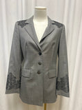 Escada Grey Lace Detail Blazer