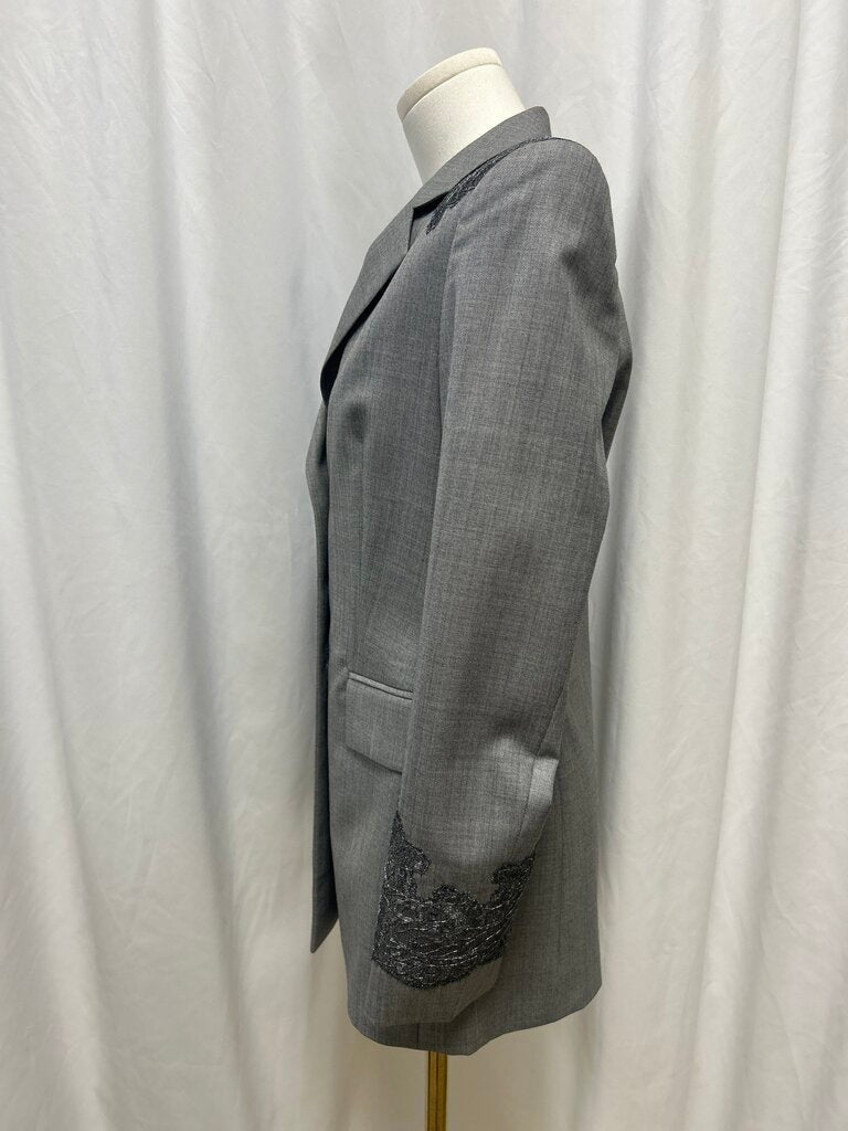 Escada Grey Lace Detail Blazer