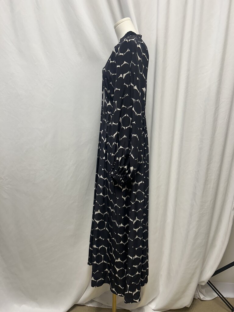 Max Mara Silk Tie Neck Maxi Dress