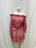 Misa Printed Floral Mini Dress Long Sleeve