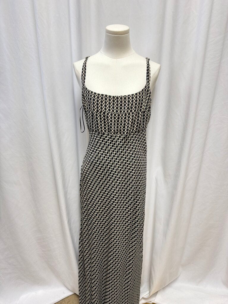 Dissh Black & Cream Geo Print Maxi Dress