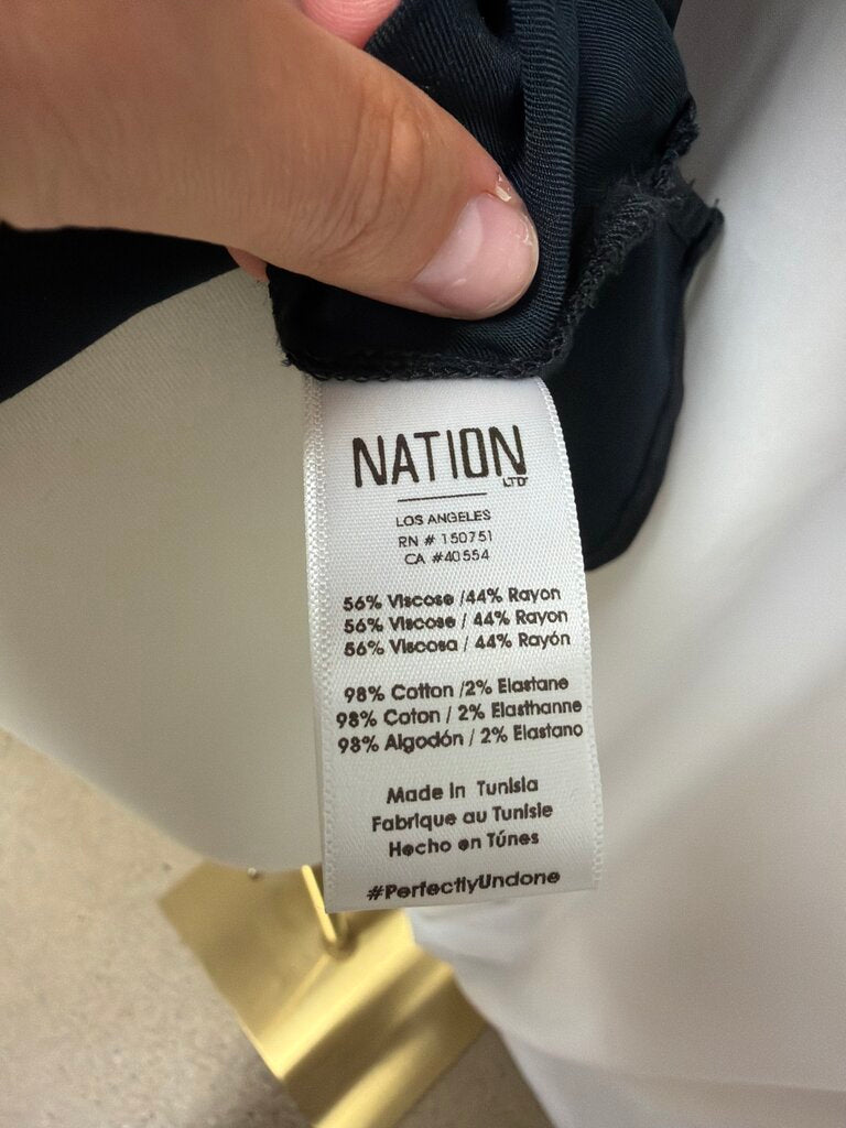 Nation Black Rayon V-Neck