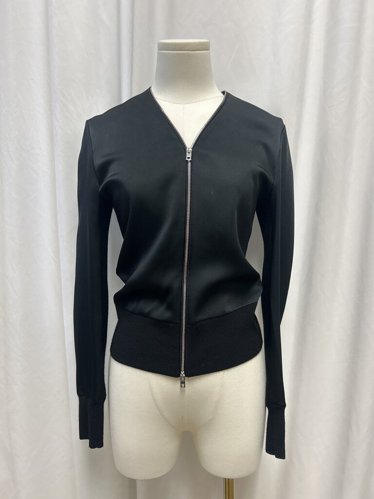 rag & bone Silk & Wool Zipper Cardigan