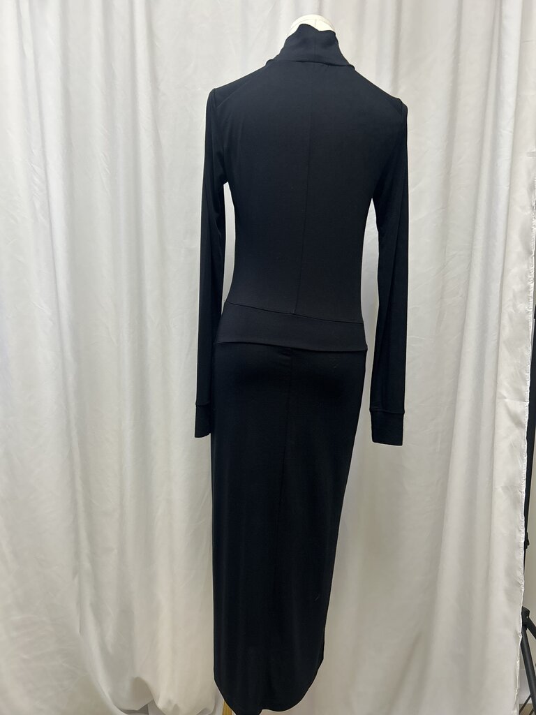 rag & bone Black Mock Neck Maxi Dress