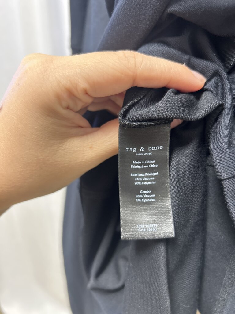 rag & bone Black Mock Neck Maxi Dress