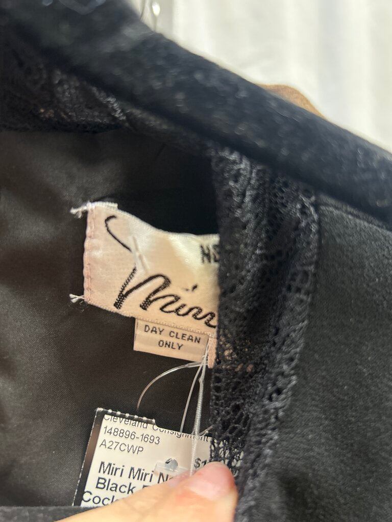 Miri New York Black Embellished Cocktail Dress