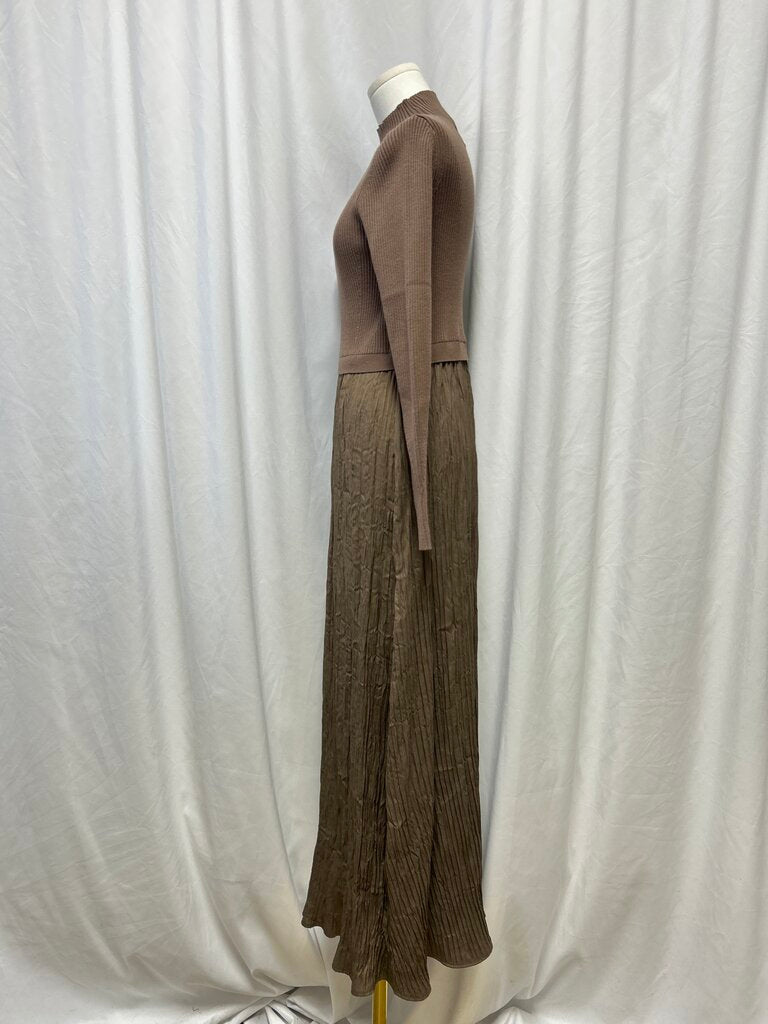 Mima Rosso Taupe Mock Neck Dress