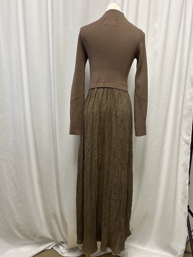 Mima Rosso Taupe Mock Neck Dress
