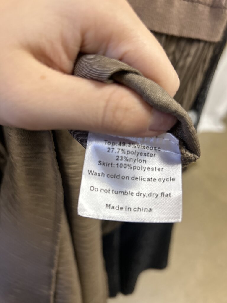 Mima Rosso Taupe Mock Neck Dress