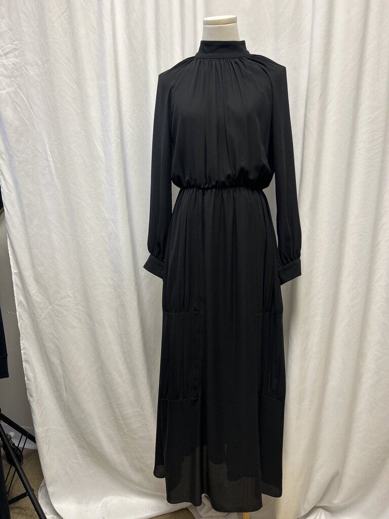 STOGOVA Black Mock Neck Maxi Dress