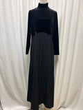Pashmina Black Velvet Maxi Dress