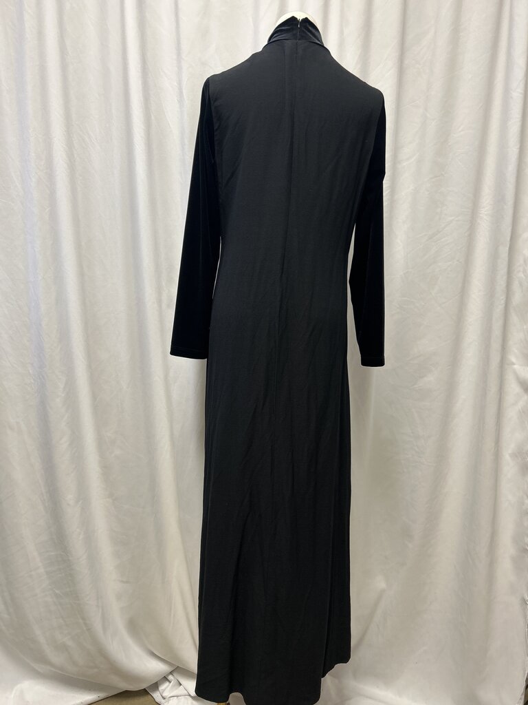 Pashmina Black Velvet Maxi Dress