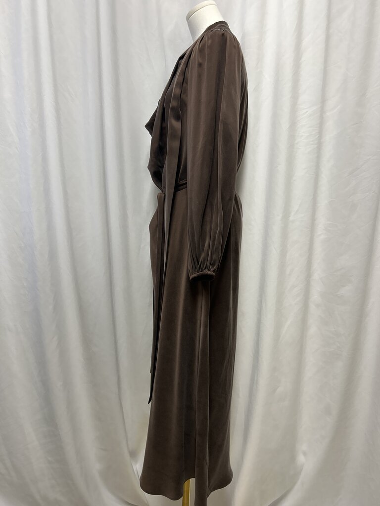 Zimmermann Brown Silk Belted Dress