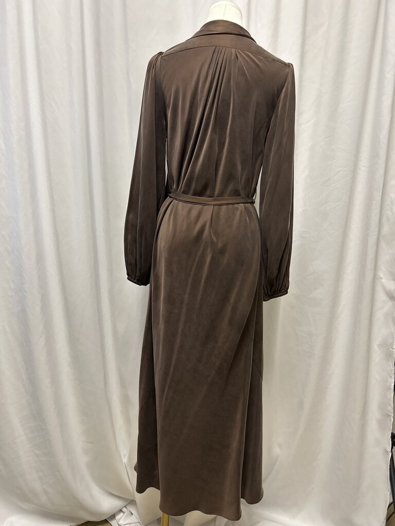 Zimmermann Brown Silk Belted Dress