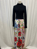 Anthropologie Floral Mock Neck Sweater Dress