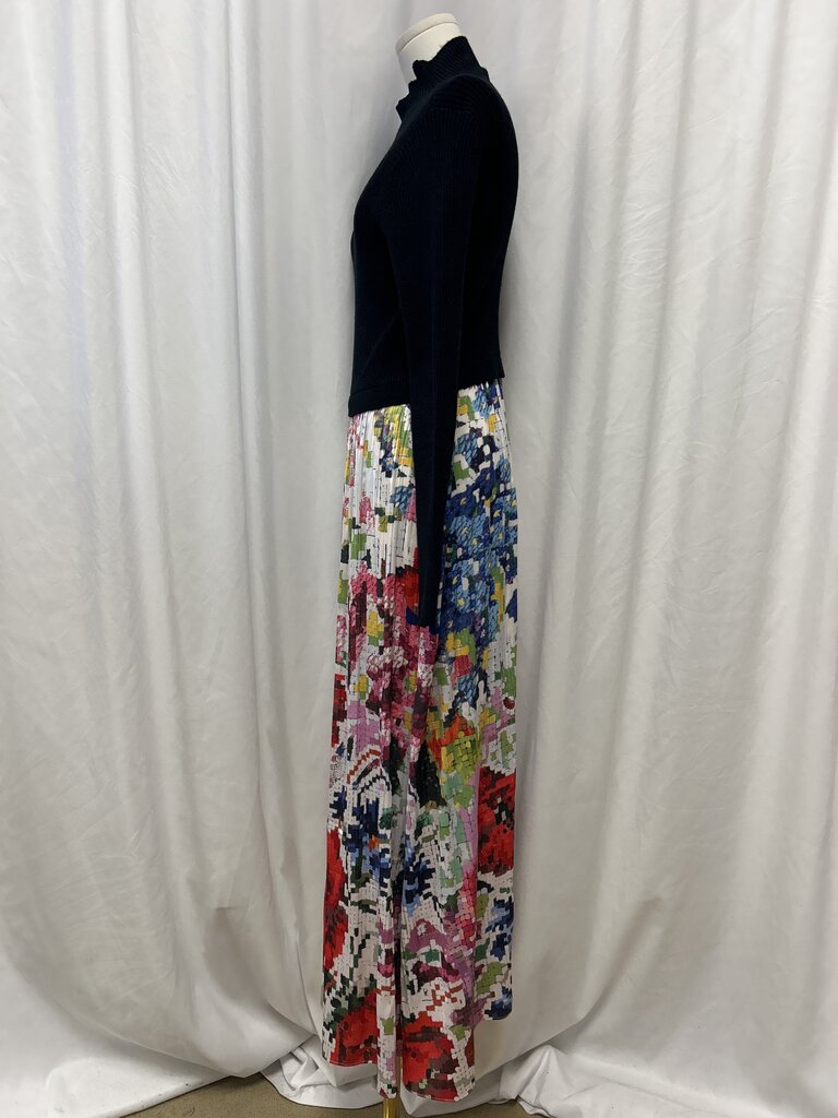 Anthropologie Floral Mock Neck Sweater Dress
