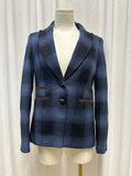 Veronica Beard Blue Plaid Blazer