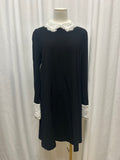 Rachel Zoe Black and Lace Collar Dress