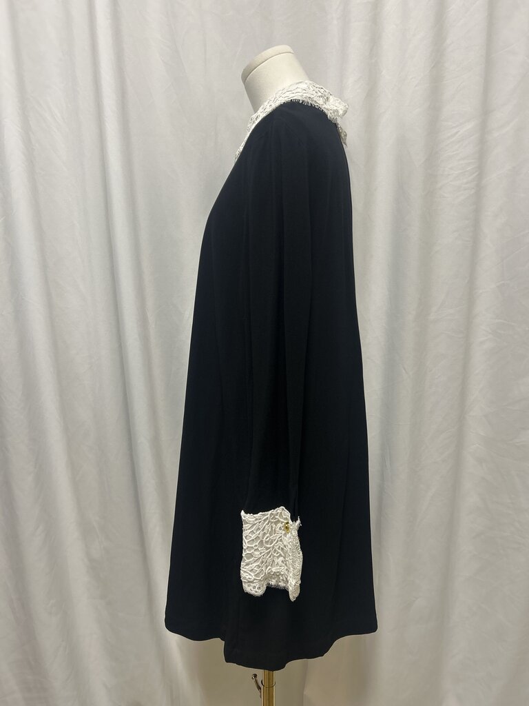 Rachel Zoe Black and Lace Collar Dress