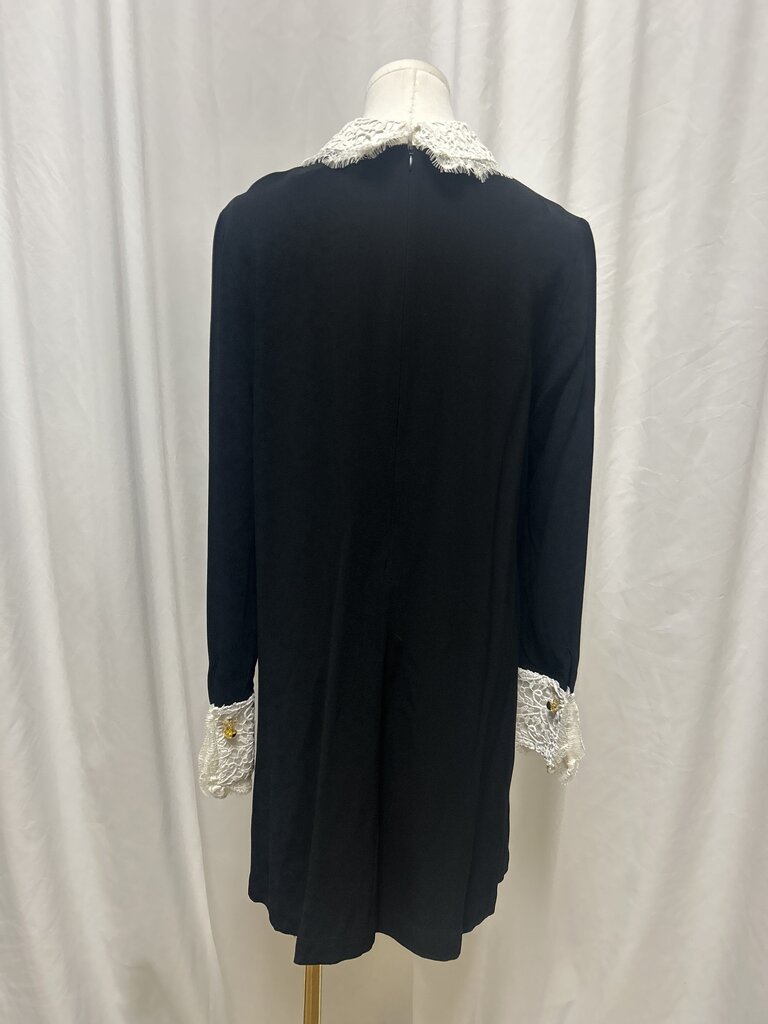Rachel Zoe Black and Lace Collar Dress
