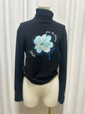 Sonia Rykiel Black Flower Turtlneck