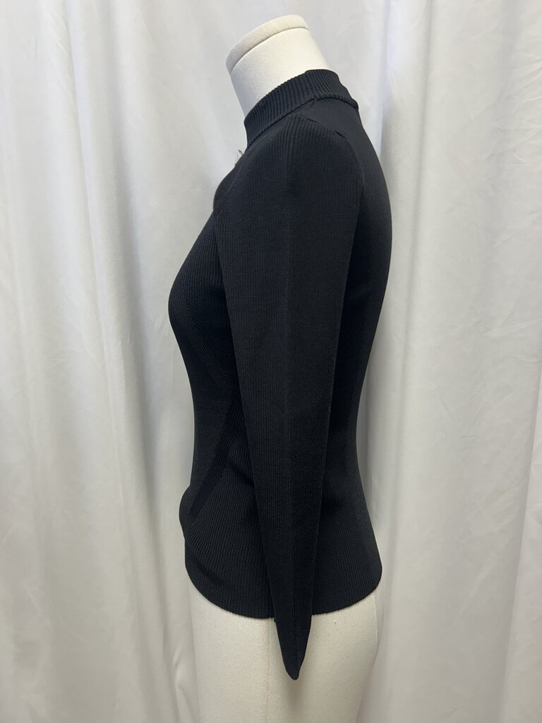 Marella Sport Black Ribbed Top NWT