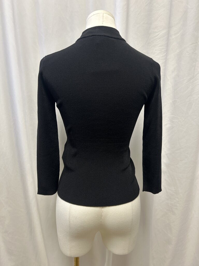 Marella Sport Black Ribbed Top NWT