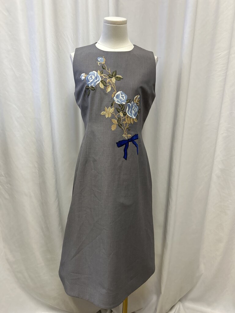 Vivetta Grey Floral Sheath Dress