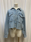 AGOLDE Distressed Hem Jean Jacket
