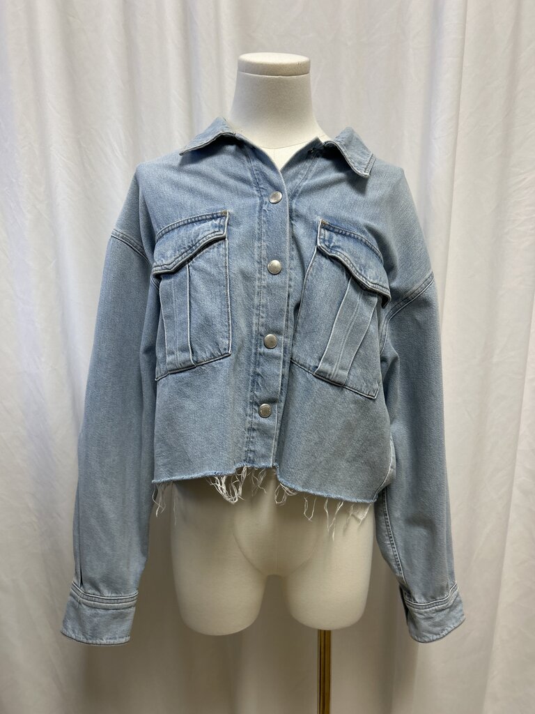 AGOLDE Distressed Hem Jean Jacket