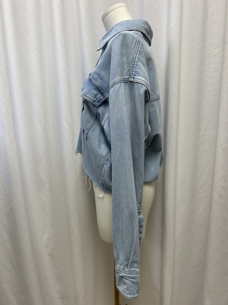AGOLDE Distressed Hem Jean Jacket