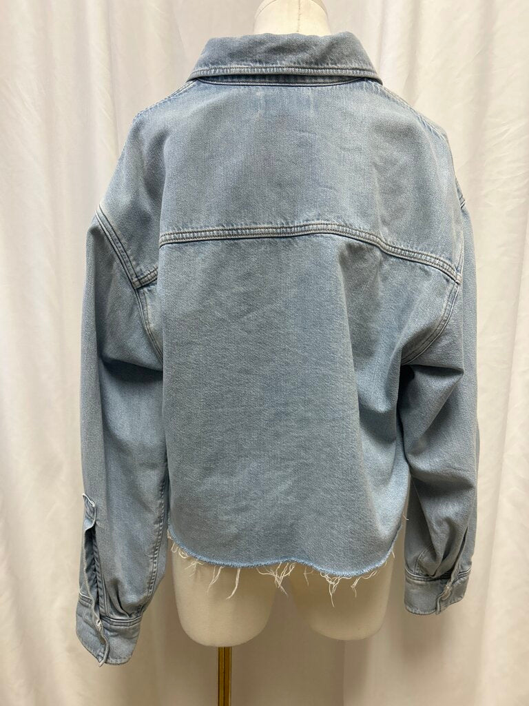 AGOLDE Distressed Hem Jean Jacket