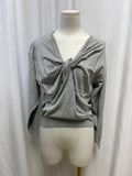 Nation Los Angeles Grey Tie Front Top