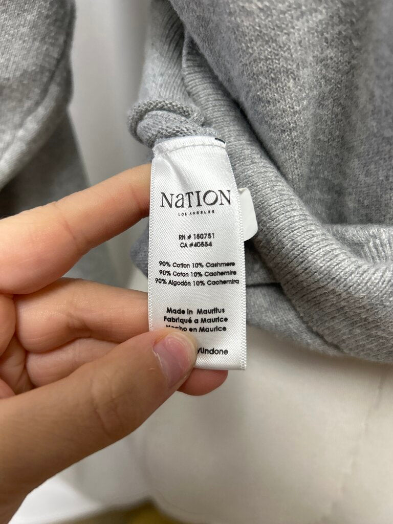 Nation Los Angeles Grey Tie Front Top