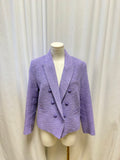 L'Agence Purple Cotton Blazer