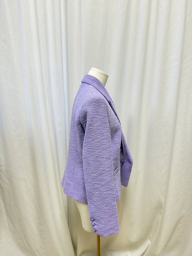L'Agence Purple Cotton Blazer