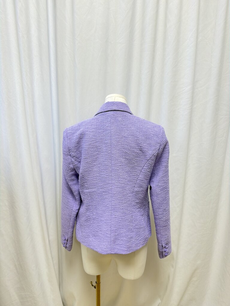 L'Agence Purple Cotton Blazer