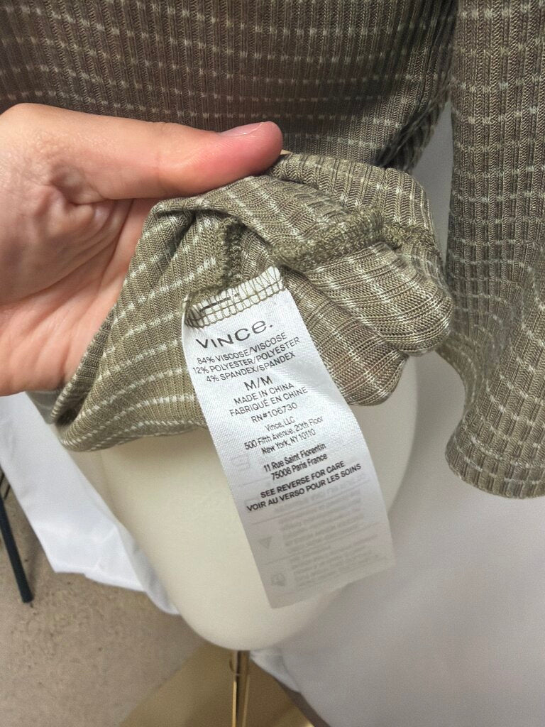 Vince Taupe Ribbed T-Shirt